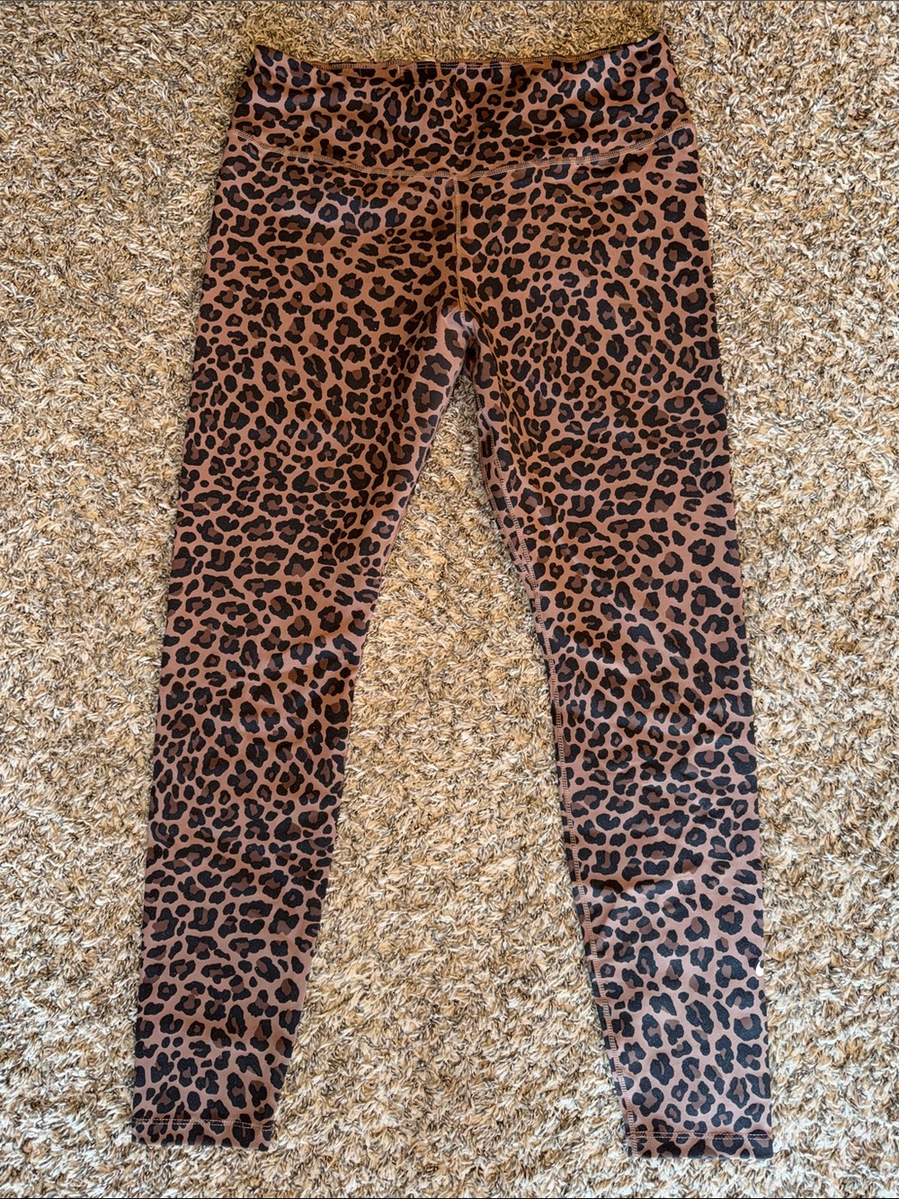 Nike Brown and Black Leopard Print Leggings Size Large